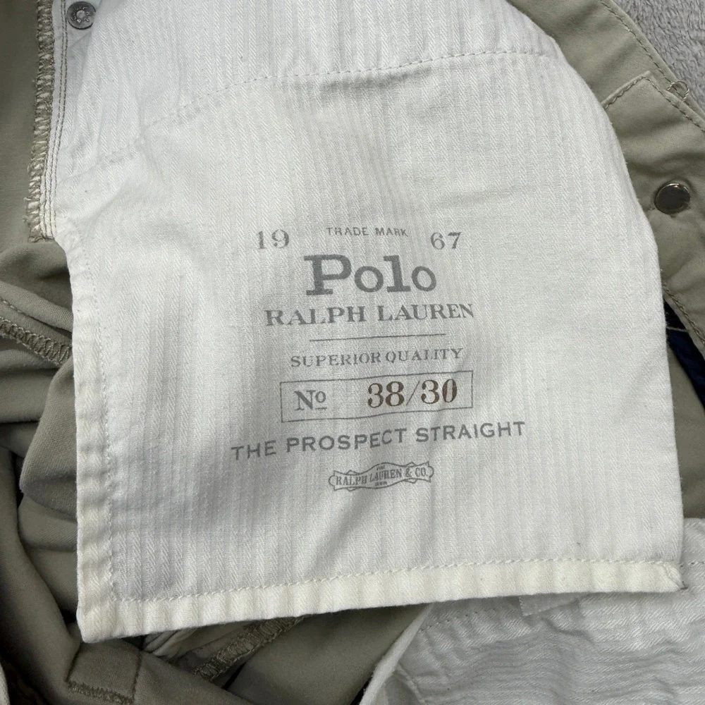 Polo Ralph Lauren Prospect Straight Pants Mens‎ 38x30 Khaki Tan Stretch Chinos